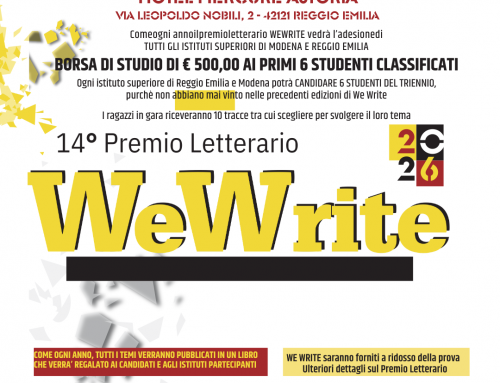 WE WRITE 2026 – al via la 14° Edizione